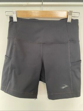 Brooks running black shorts